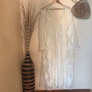 Silk/lace Nightgown and cover/robe